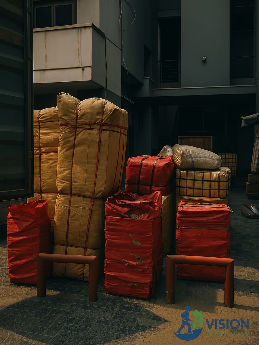 Vision Packers and Movers packing household items safely